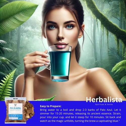Herbalista - Premium Palo Azul Tea 4 oz (113g) | Kidney Wood Blue Stick Herbal Tea | Natural Kidney Support & Teatox | 60+ Cups | Loose Bark Resealable Bag Wildcrafted