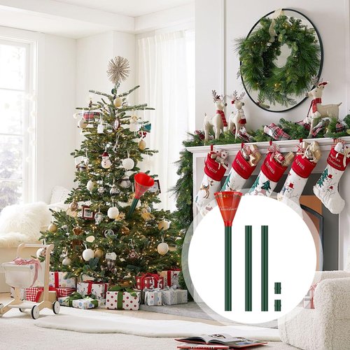 Christmas Tree Watering Funnel – 39 Inch Adjustable 3-Section Design, Reusable & Spill-Free, Easy Watering for Real Christmas Trees