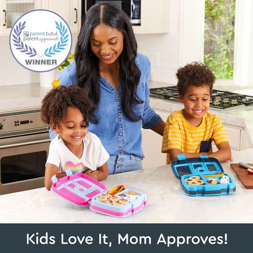 Bentgo Kids Prints Bento Lunch Box - Leak-Proof, 5-Compartment Design, Durable & Dishwasher Safe | Dinosaur