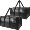 Heavy Duty Extra Large Moving Bags - 58 Gallon Jumbo Storage with Strong Zippers & Handles | 2-Pack
