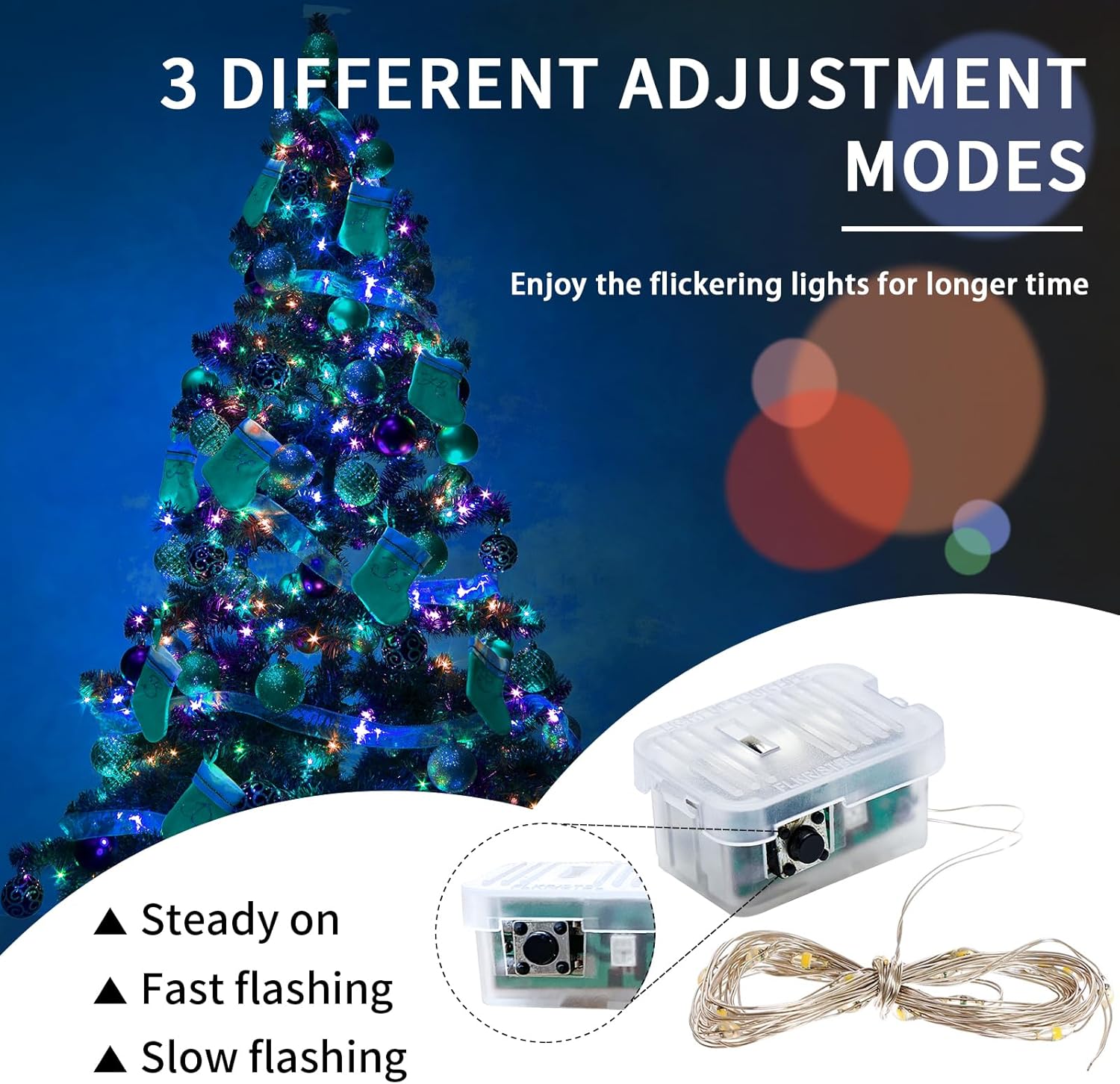 Skiennix 8 Pack Fairy Lights - 7Ft 20 LED Twinkle String Lights | Battery Operated & Waterproof for Parties, Weddings, and Decor - Rainbow Pastel