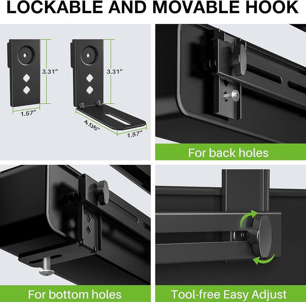 USX MOUNT Soundbar Mount - Securely Mount Sound Bar Above or Below TV | Supports Up to 13.2 lbs
