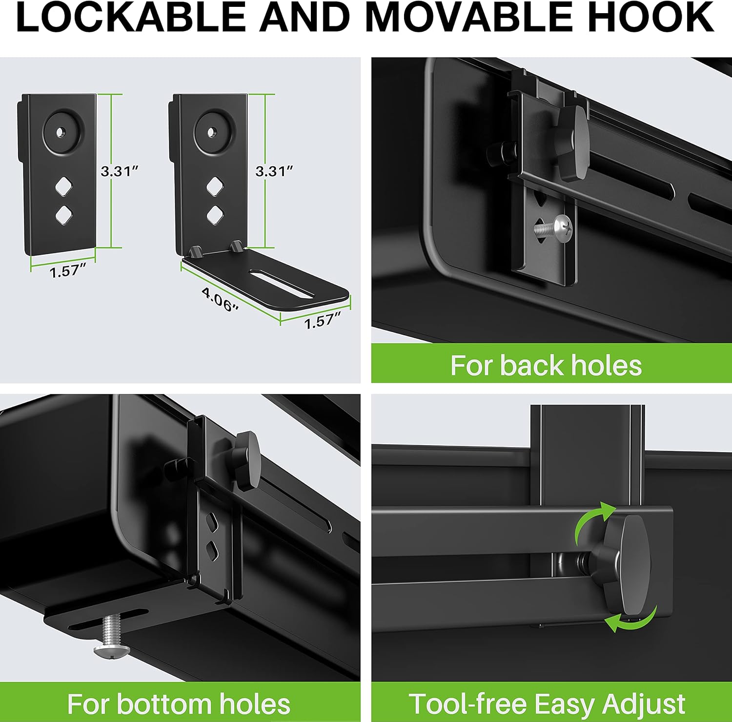 USX MOUNT Soundbar Mount - Securely Mount Sound Bar Above or Below TV | Supports Up to 13.2 lbs