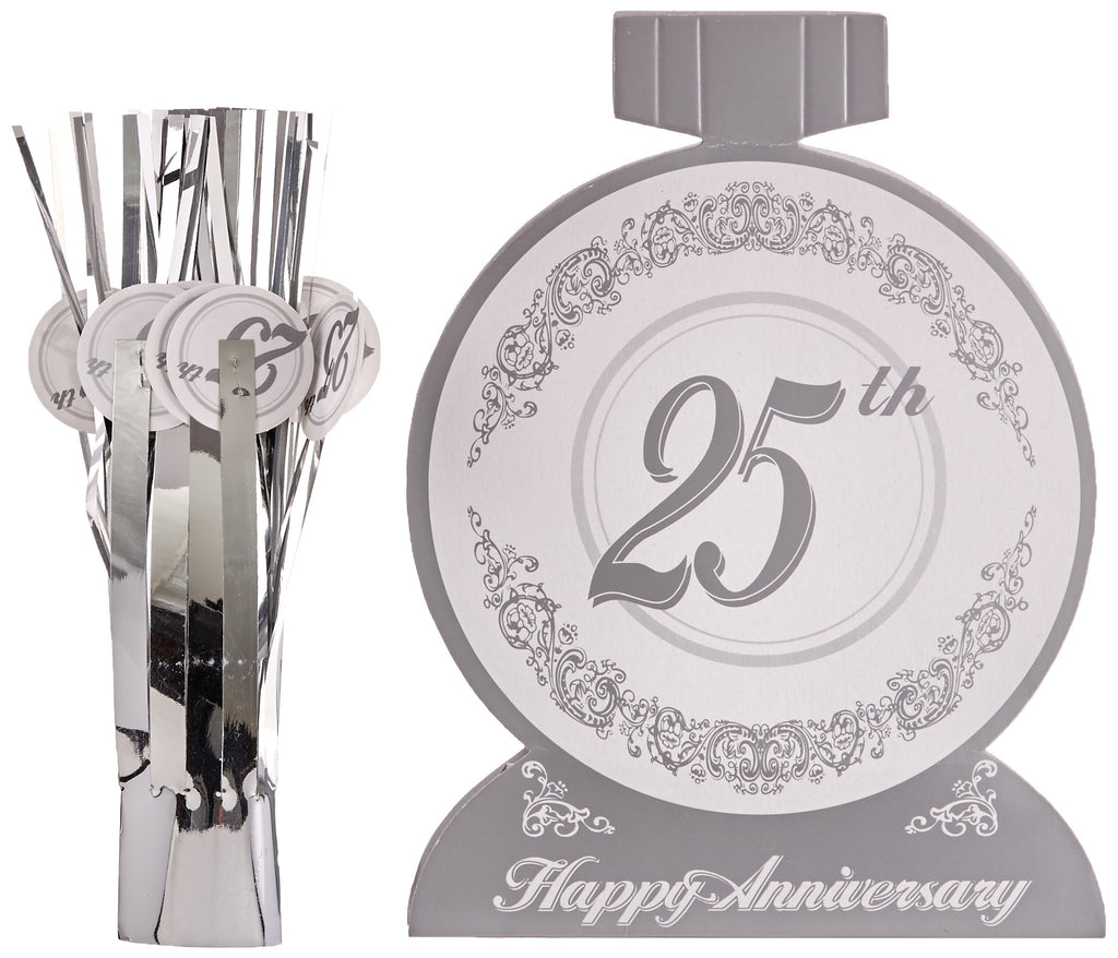 25th Anniversary Centerpiece Party Accessory (1 count) (1/Pkg)