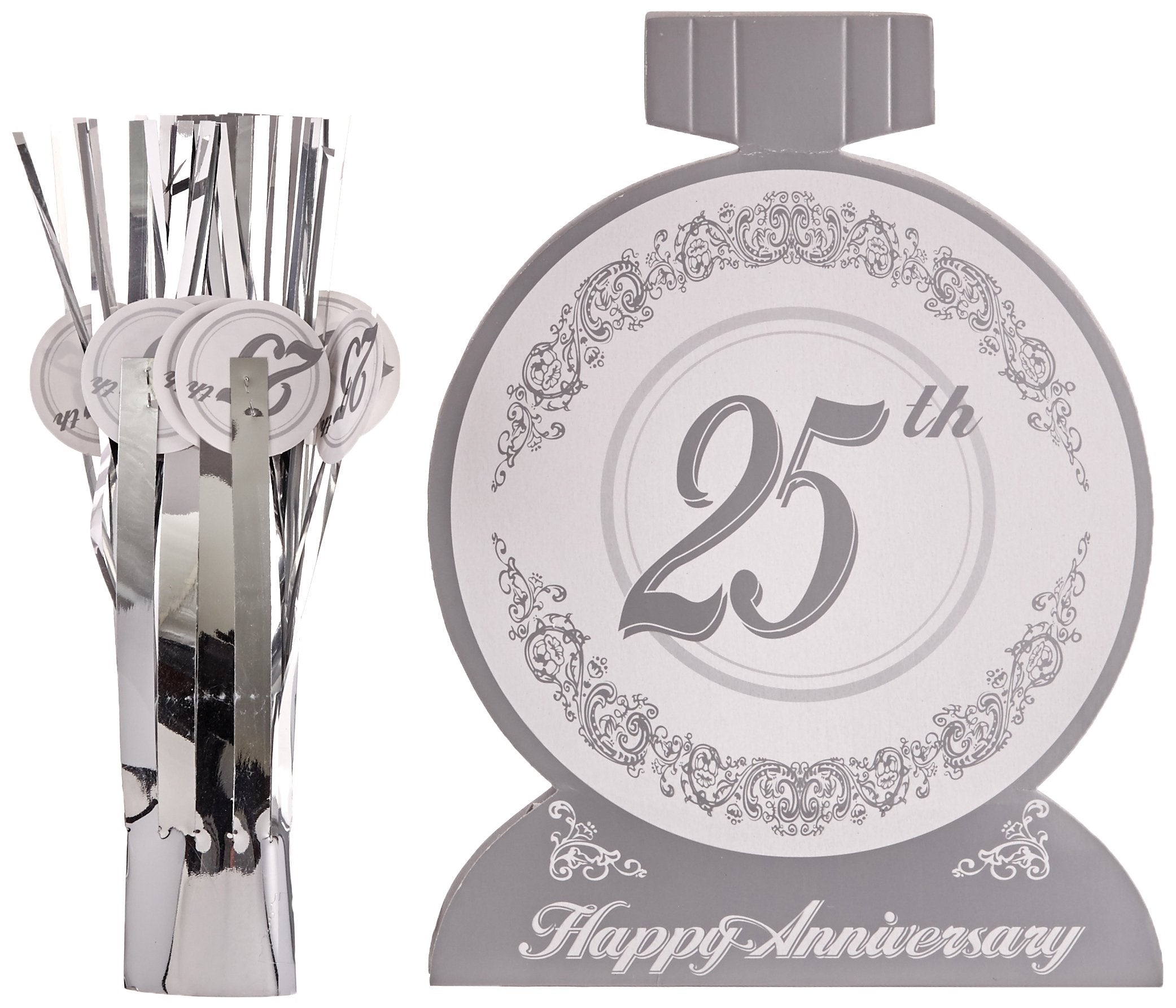 25th Anniversary Centerpiece Party Accessory (1 count) (1/Pkg)