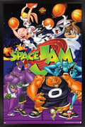 Trends International Looney Tunes: Space Jam - Collage Wall Poster, 14.725" x 22.375", Black Framed Version