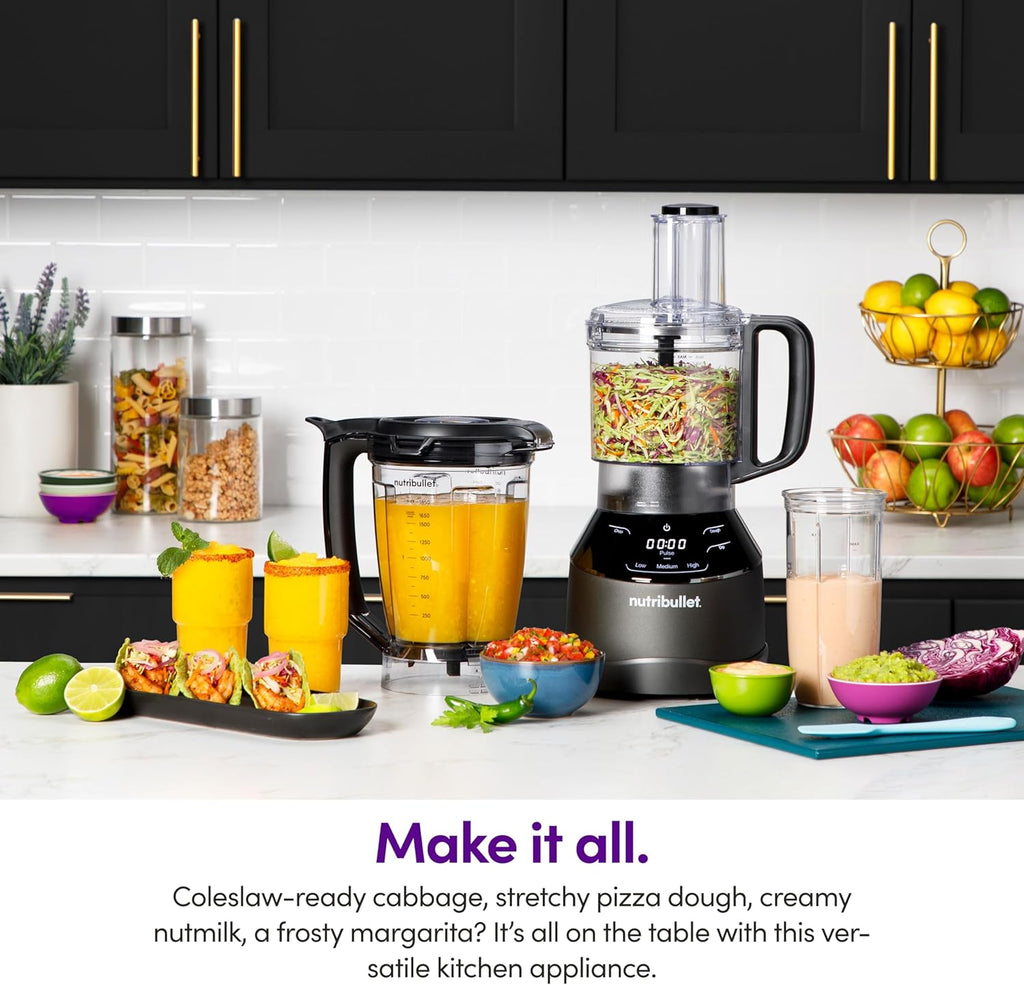 Nutribullet Triple Prep System - Versatile Kitchen Blender with 3 Containers | Black