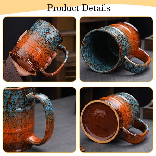 LGQ Coffee Mug,20 Oz Coffee Cups Ceramic Tea Cup Large Coffee Mug for Office and Home - Dishwasher and Microwave Safe Novelty Coffee Mugs, 1pcs. (multicolour-4pcs)