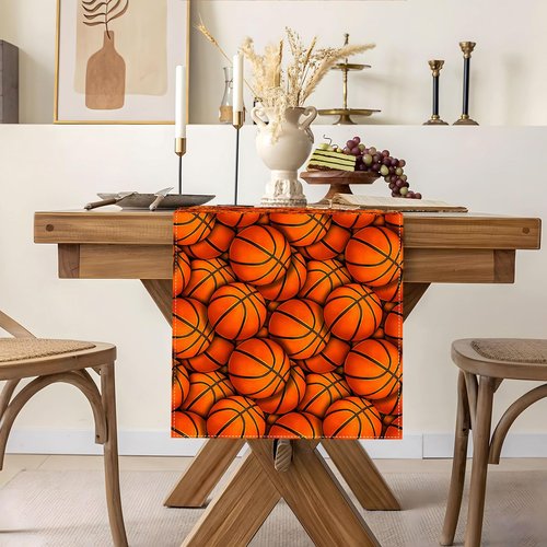 Nepnuser Basketball Table Runner Senior Night 2026 Sports Ball Themed Graduation Party Decoration Home Kitchen Dining Room Decor