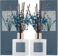 Cocorrína Premium Reed Diffuser Set - Cashmere Vanilla Scent with Preserved Baby's Breath | 2 Packs, 6.7oz