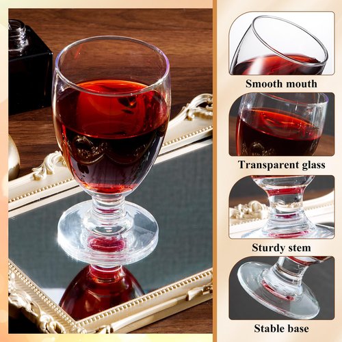 Patelai Set of 30 Water Goblet, 10.5 oz Clear Drinking Glasses Bulk Dishwasher Safe, Stemmed Water Glass for Juice Wine Beer Tea Sangria Cold Beverages, Reusable Glassware for Home Party Restaurant