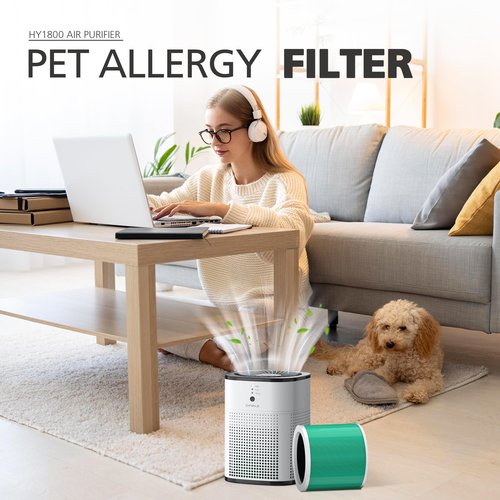 CHIVALZ Genuine HY1800 Air Purifier Replacement Filter, 3-in-1 Filtration, High-Efficiency Activated Carbon, True HEPA Filter (2 Pack)