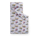 Kids Sleeping Bag Nap Mat with Pillow & Blanket – 3-in-1 Machine Washable Quilted Mat for Kids – Portable with Handles – 20" x 50" for Daycare, Preschool, Travel, & Sleepovers, Construction Trucks