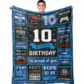 Jepufo 10 Year Old Boy Gifts, Gifts for 10 Year Old Boys, Birthday Gift for 10th Boys, Coolest Presents for 10th Birthday Decorations Blanket 50"X60"