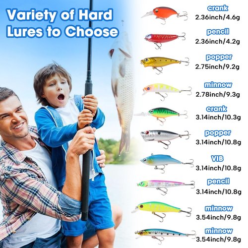 Advent Calendar Fishing 2026 Christmas Countdown 24 Days Fishing Lures Set for Fisherman Adult Men Teen Boys Xmas Surprise Gift