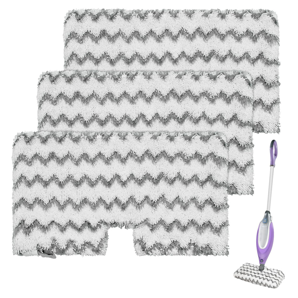 Steam Mop Replacement Pads for Shark S3500 Series S3501 S3601 S3501S S3601C S3550 S3801 S3901 S2901 Steam Pocket Mop,Microfiber Scrub Mop Pads for Deep Cleaning,Reusable and Machine-washable,3 Pack