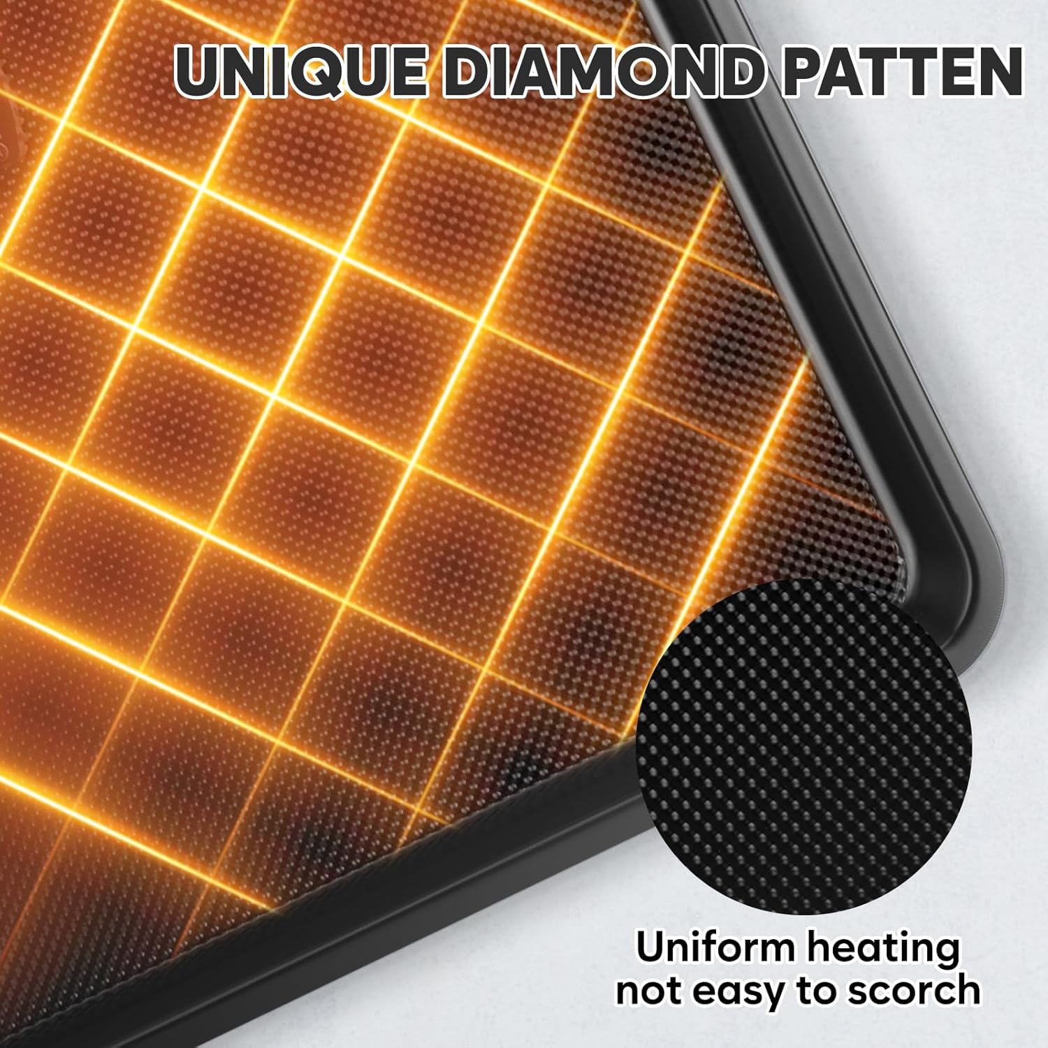 Skiennix Nonstick Cookie Sheets - Heavy Duty Baking Set with Cooling Rack | 4-Piece, 0.8mm Thickness