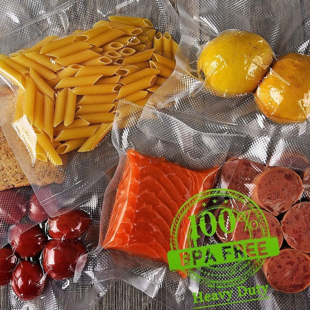 Vacuum Sealer Bags - Commercial Grade BPA-Free Food Storage | 6 Pack: 3 Rolls 11" x 20' & 3 Rolls 8" x 20' - Durable Cut-to-Length for Sous Vide Cooking