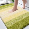 OLANLY Bathroom Rugs - Extra Soft Microfiber Mat with Rubber Backing | 30x20 Inches, Olive Green