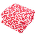 FY FIBER HOUSE Cheetah Print Blanket Leopard Blankets Hot Pink Throw Blanket for Couch Bed - 60"x80"