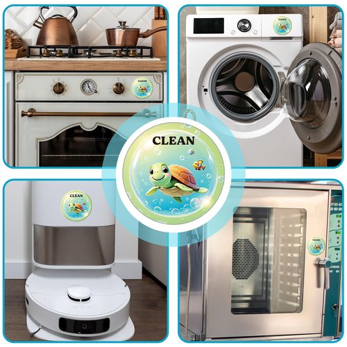 Funny Dishwasher Magnet Clean Dirty Sign,Double-Sided Reversible Clean/Dirty Sign for Stainless Steel Dishwashers,Refrigerator,Laundry Room,Kitchen,Sea Turtle Magnetic Home and Kitchen Gadgets