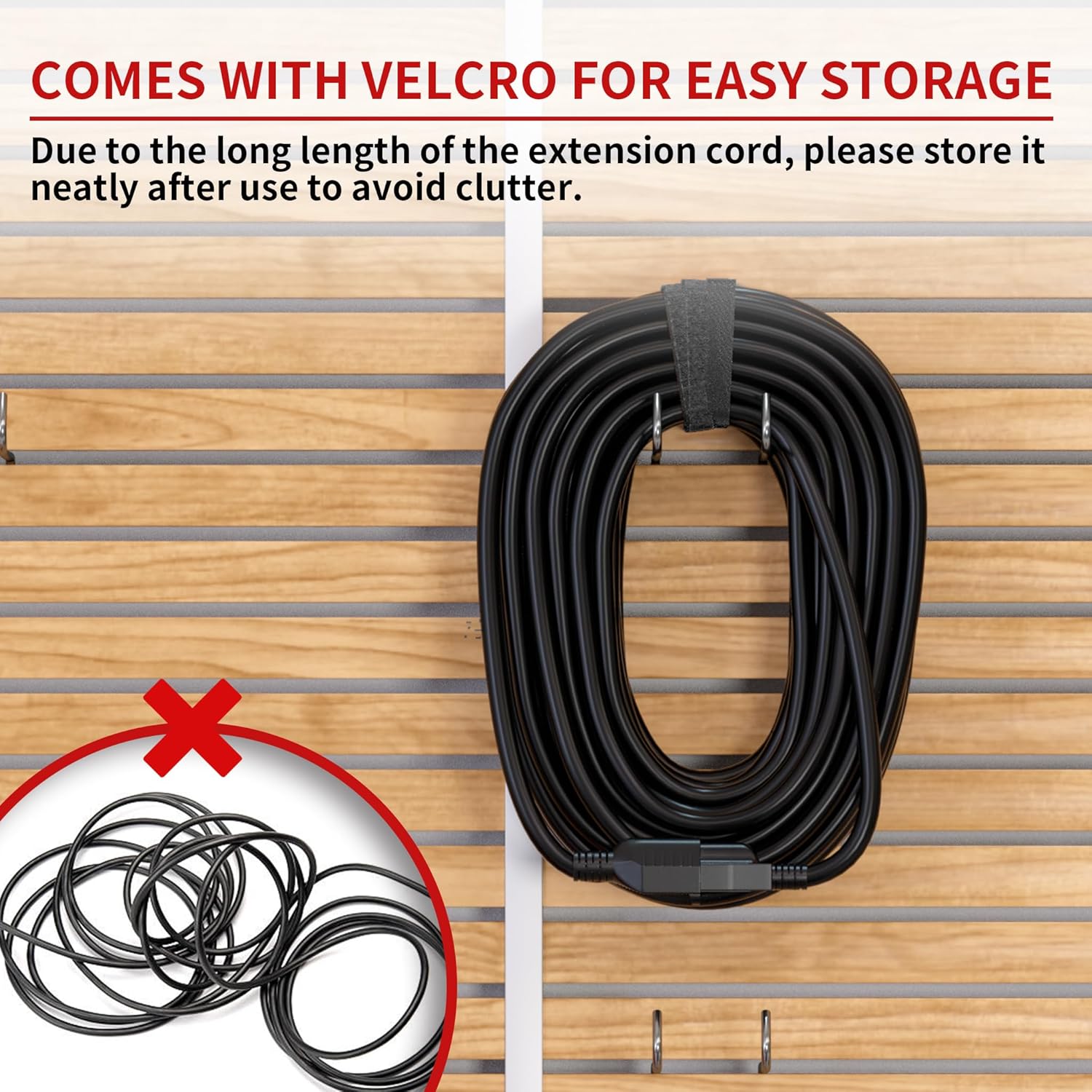 Skrizcable 25 FT Outdoor Extension Cord - Waterproof & Weatherproof Black 3 Prong Power Cord | 13 Amps, 1625 Watts