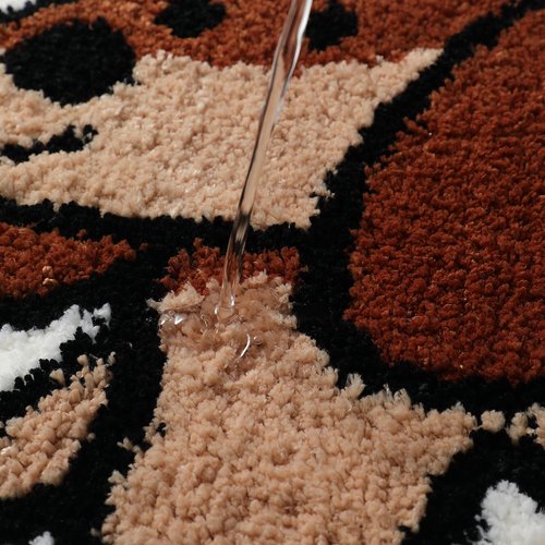 FANC GUY Cute Funky Dachshund Dog Design Super Absorbent Bath Mat Fun Machine Washable Non Slip Bathroom Rugs Oversized Plush Shower Living Room Decoration Floor Mats