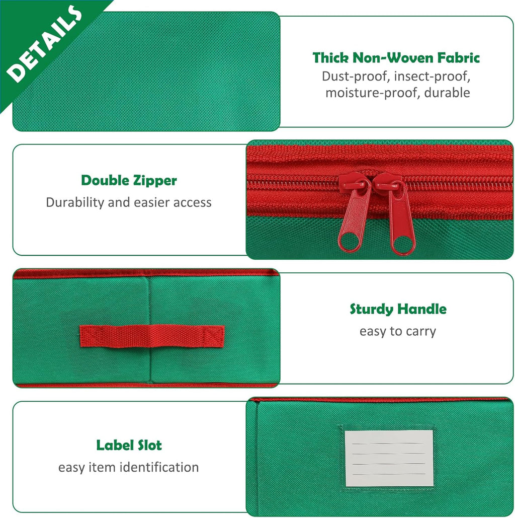 Skiennix Christmas Wrapping Paper Organizer - Storage Bag with Interior Pockets | Fits Up to 27 Rolls