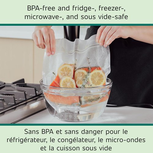 FoodSaver 1-Gallon Precut Vacuum Seal Bags - BPA-Free Multilayer for Food Preservation & Sous Vide, 13 Count | Clear