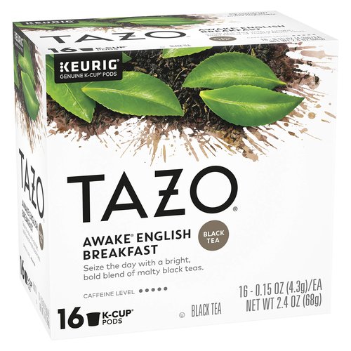 TAZO Brand Awake English Breakfast Black Tea Pods, High Caffeine, 16 Count