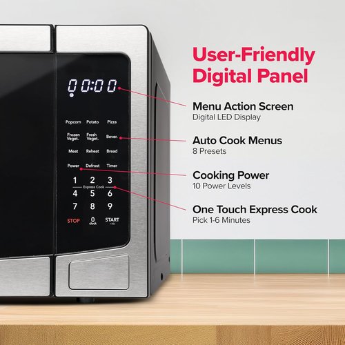 Frigidaire Stainless Steel Microwave Oven - Programmable Multi-Function 1.1 Cu Ft | 1000-Watt Power