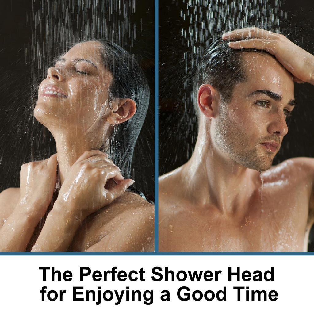 OFFO Shower Head, High Pressure Shower Head with 6 Mode, Fixed Showerheads for Strong Water Flow & Relaxing Shower Experience, Chrome