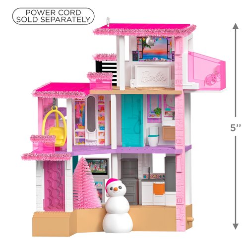 Hallmark Keepsake Christmas Ornament 2025, Barbie Merriest Dreamhouse Musical with Light, Gifts for Barbie Fans