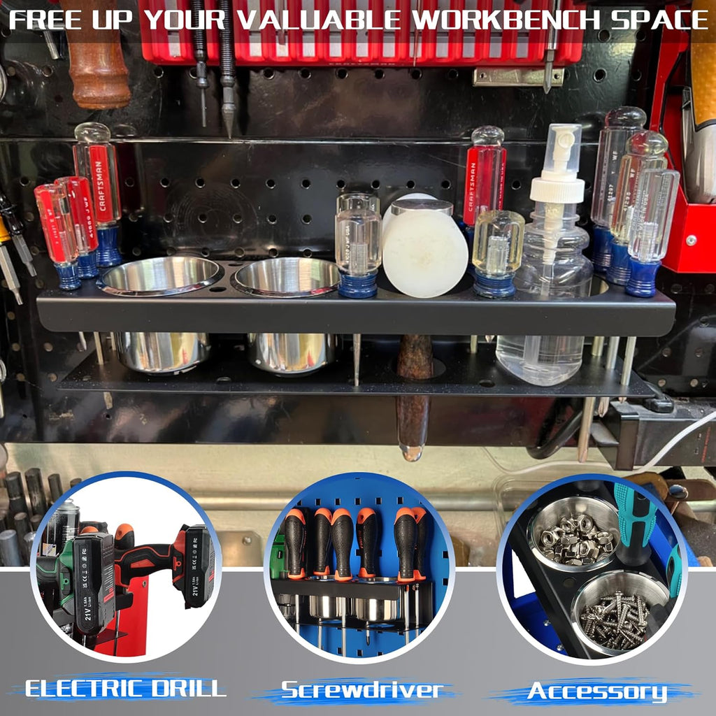 ULIBERMAGNET Magnetic Spray Can Holder - Heavy Duty Tool Organizer Rack for Garage | Wall Mount Metal Design