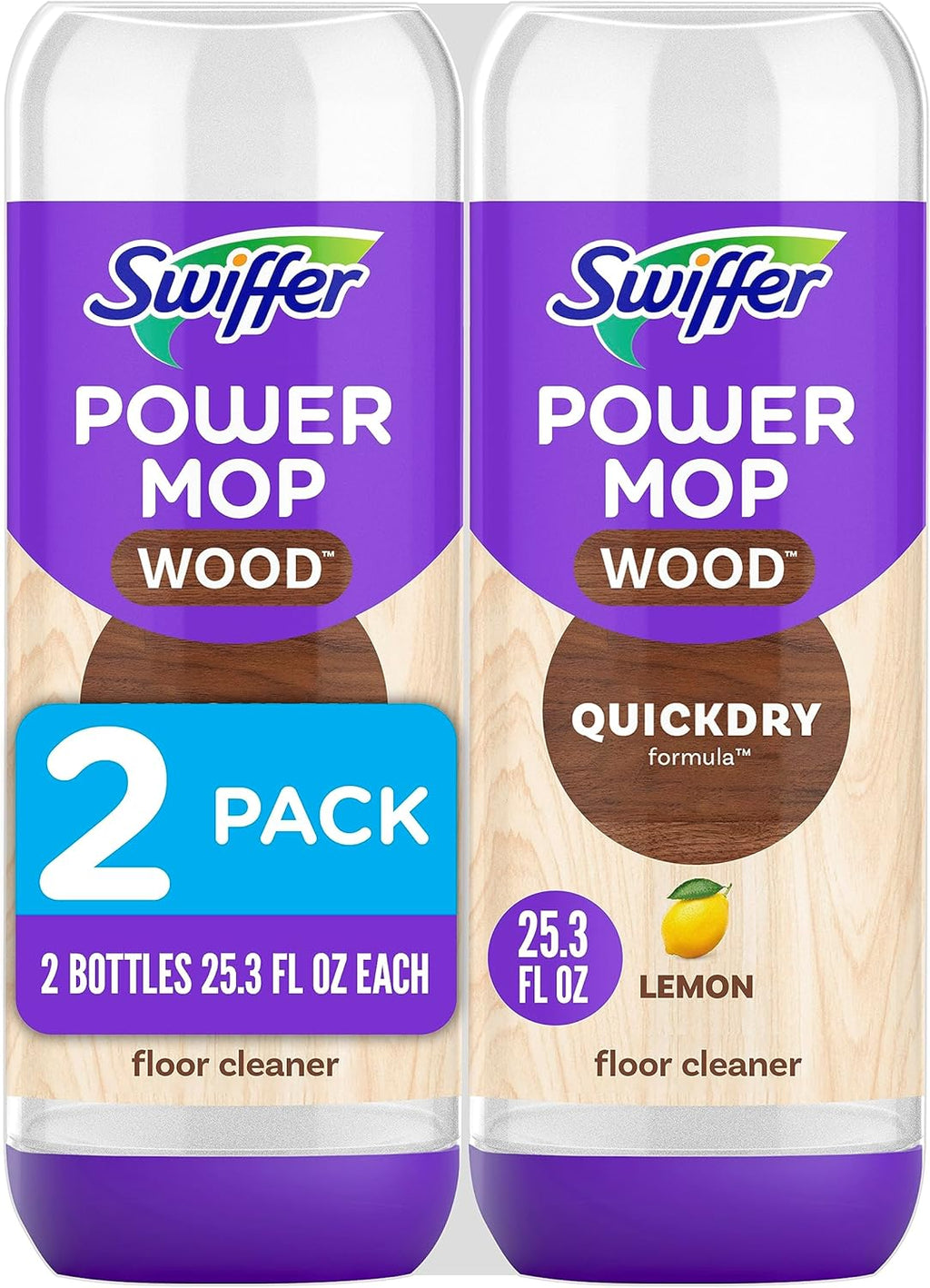 Swiffer Power Mop Solution - Quick-Dry Hardwood Floor Cleaner | All-Purpose Multi-Surface, 50.6oz