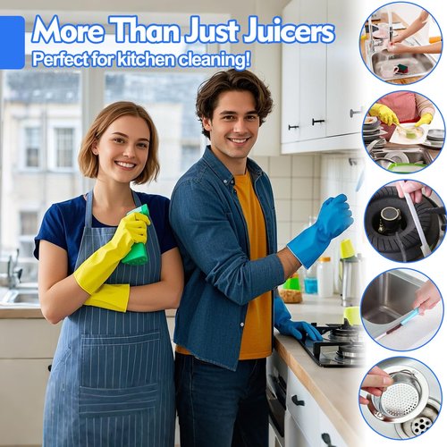 XANGNIER 6PCS Cold Press Juicer Cleaning Brush Kit – Complete Cleaning Set for Slow Juicers, Masticating Juicer Accessories & Juice Extractor Parts – Essential Kitchen Cleaning Tool
