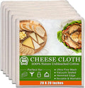 Grade 100 Unbleached Cotton Cheesecloth - 6 Pcs Reusable 20x20 Inch Fine Mesh for Straining & Cooking