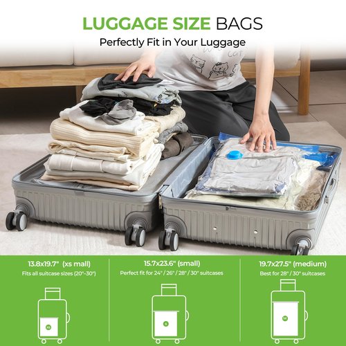 MUIMUICHU Vacuum Storage Bags for Travel - 15 Pack Compression Packing with Wireless Electric Pump for Luggage Vacuum Seal Bags for Clothes Space Saver Organizer for Moving Clothing Suitcase Travel