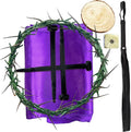 Crown of Thorns Set - 8 Religious Props for Good Friday Decor | Includes Thorn Crown, Nails & Whip