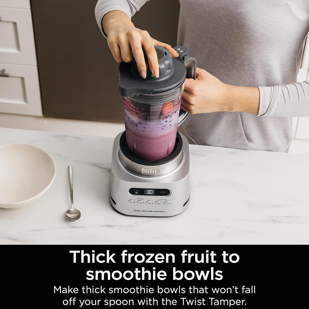 Ninja SS151 TWISTi Blender DUO - High-Speed 1600W Smoothie Maker with 34oz Pitcher & 2 To-Go Cups - Gray