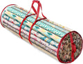ZOBER Gift Wrap Storage Organizer - 40 Inch Waterproof PVC Holder for 25 Rolls - Red