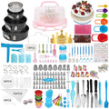Cake Decorating Kit, 748 Pcs Cake Decorating Supplies with 3 Springform Pans Cake Carrier Turntable Cupcake Liners Cake Topper Piping Bags Tips for Beginner Professional Easter mom Gifts