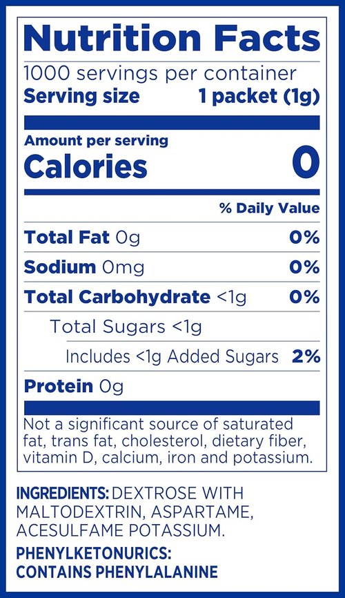 EQUAL 0 Calorie Sweetener - Zero Calorie Sugar Substitute Packets | 500 Count for Guilt-Free Sweetness