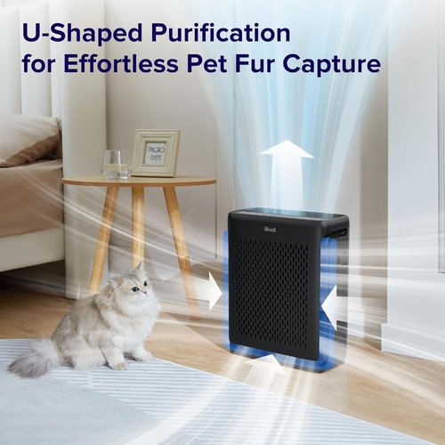 LEVOIT Air Purifier - Smart WiFi HEPA Filter for Large Rooms Up to 1073Ft² | Black, Vital 100S-P