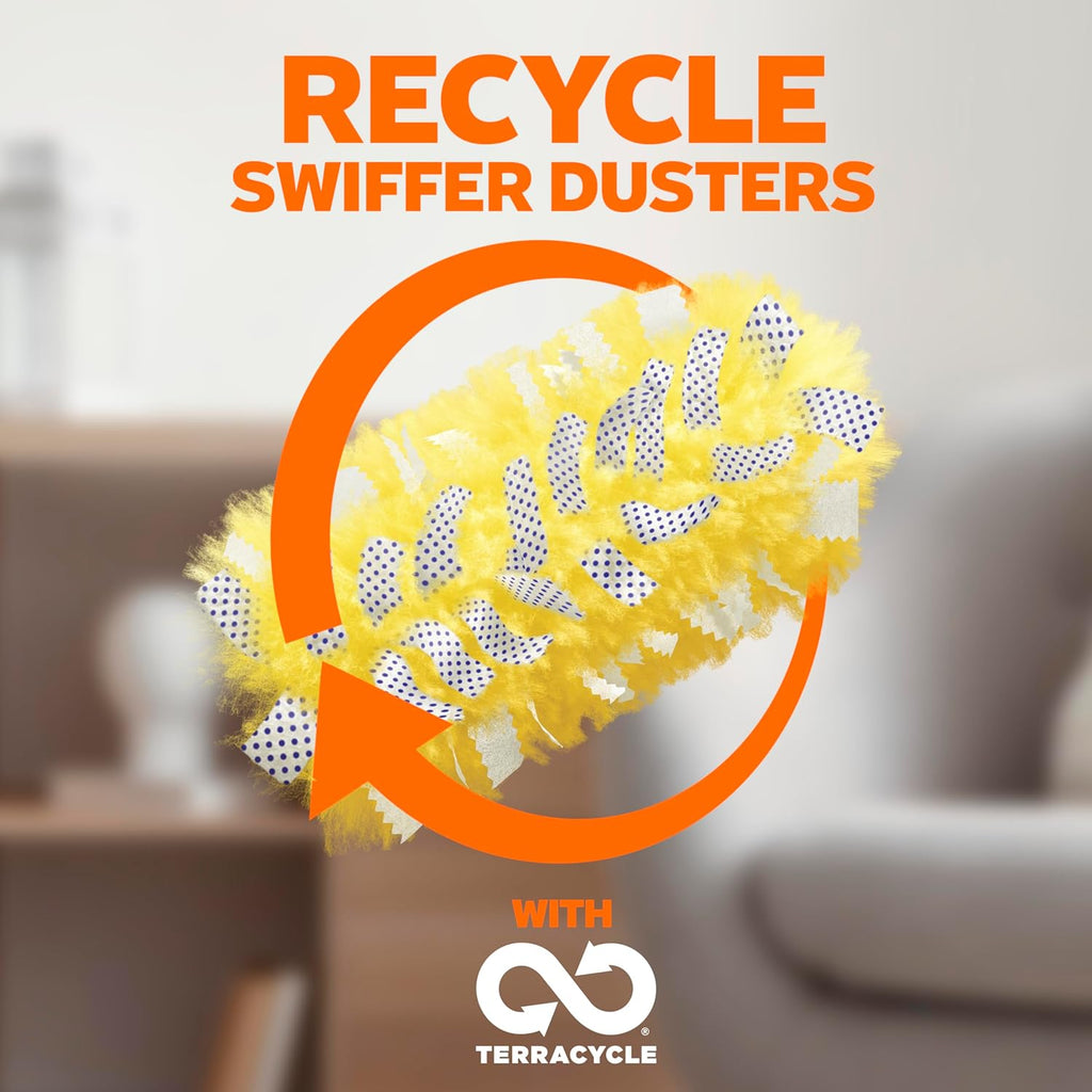 Swiffer Duster Kit - Heavy Duty Starter Kit with 8 Refills & 6 ft Super Extendable Handle