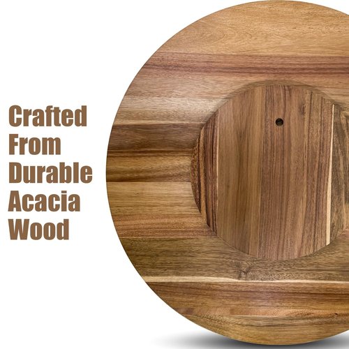 20'' Acacia Wooden Lazy Susan for Table Top,Large Lazy Susan for Dining Table,Table Turntable Storage,Extra Large Lazy Susans Organizer with Durable,Turning Turntable for Cabinet,Countertop or Pantry