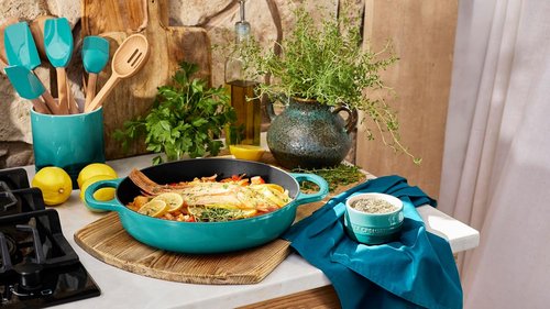Le Creuset Enameled Cast Iron Everyday Pan - 11" | Riviera Color for Versatile Cooking
