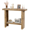 LIFECHOVY Farmhouse Wood Entryway Table Narrow Console Tables with Storage Behind The Couch Sofa, Entrance Side Table with Shelves for Hallway, Living Room, Foyer, Rustic