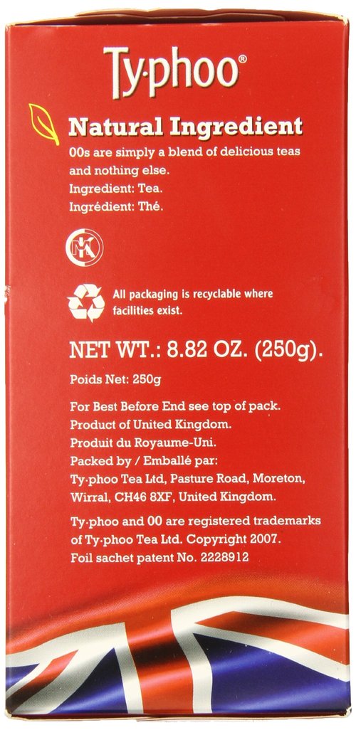 Typhoo British Tea, Foil fresh teabags, 80 count (pack of 6)