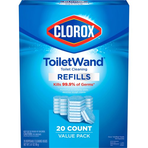 Clorox ToiletWand Toilet Cleaner Refills, Toilet brush, Original, 20 Count